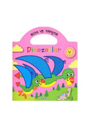 BOYA VE YAPIŞTIR D.-DİNOZORLAR-PEMBE