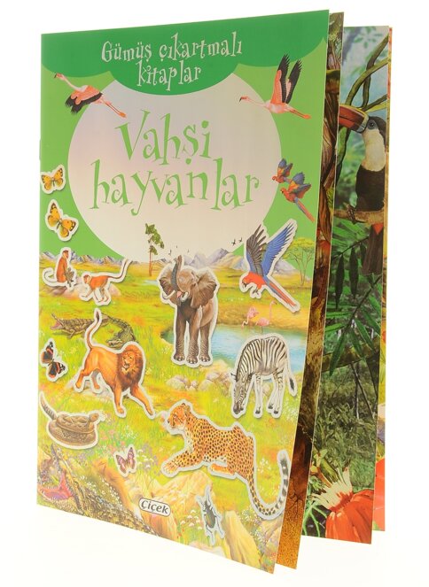 Gümüş Çıkartmalı Kitaplar-Vahşi Hayvanlar - Görsel 2
